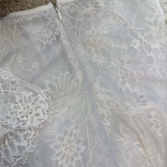 Acne Studios Cream Lace Bow Top Runway - Picture 5 of 5